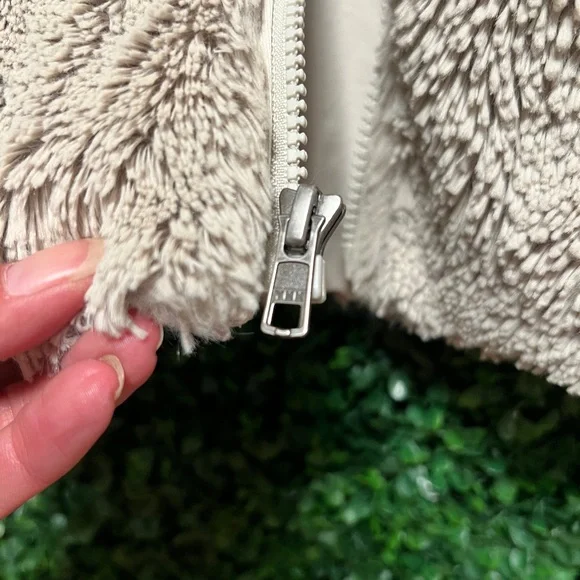 Patagonia Bleached Stone Retro Chevron Pelage Vest Vintage Women’s Med Full Zip - Picture 9 of 15
